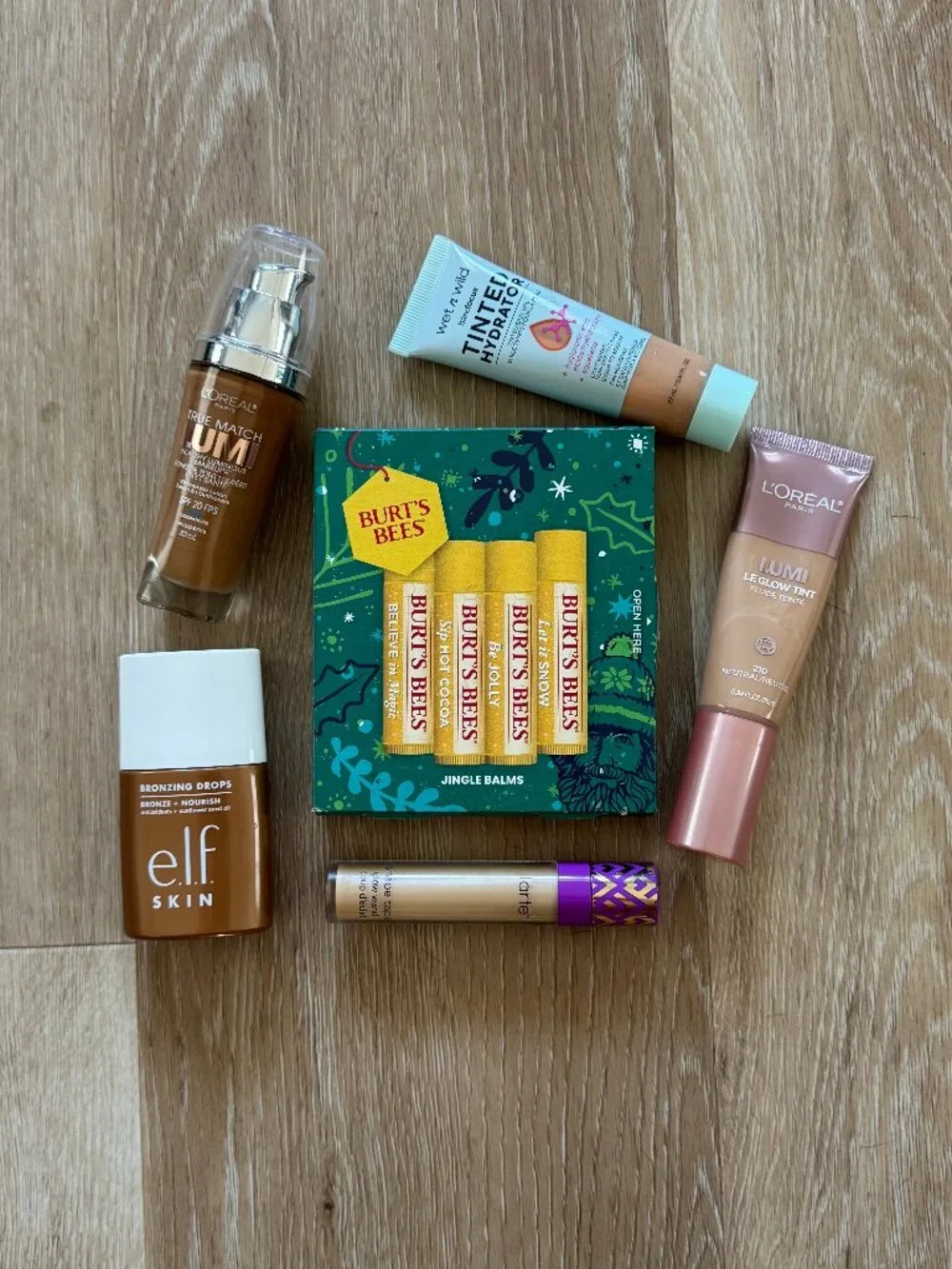 BUNDLE! Tarte Shape Tape Glow Wand, Loreal Lumi True Match, ELF Bronzing Drops +